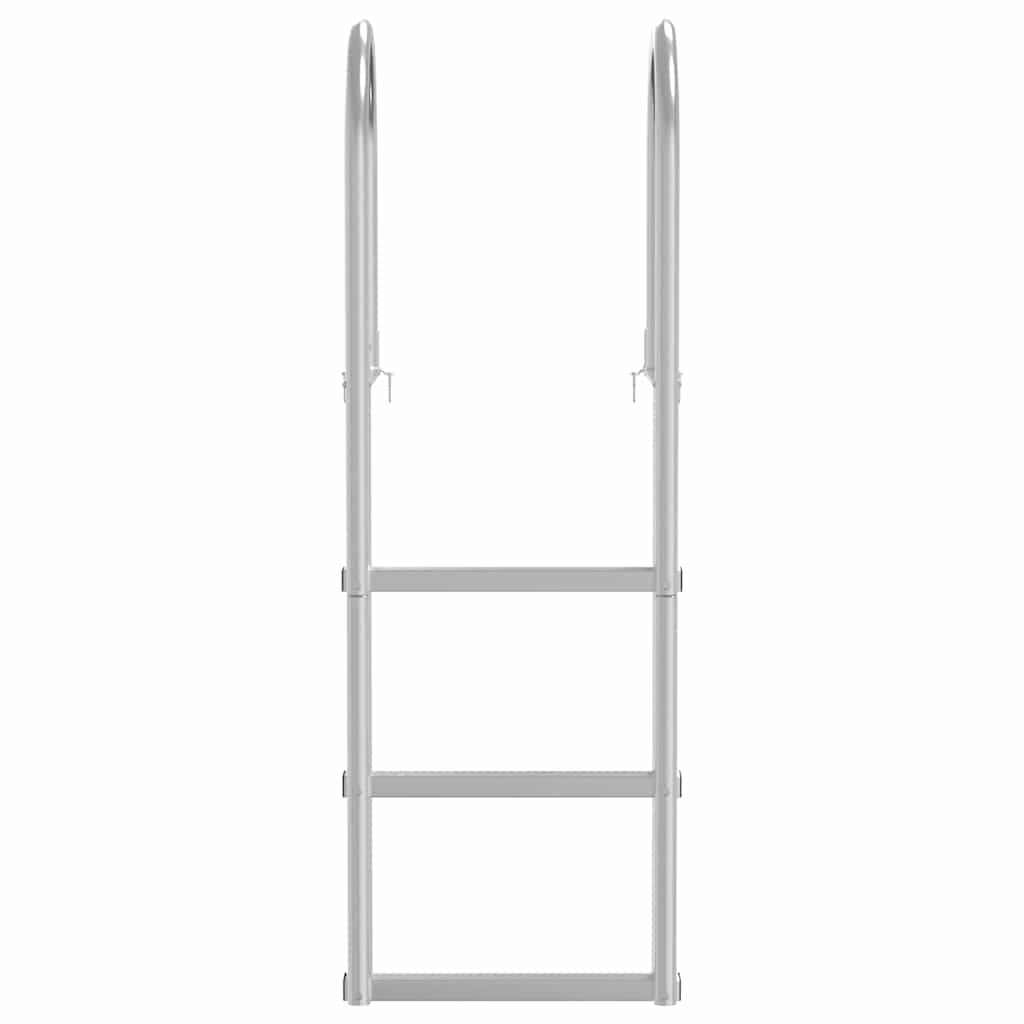 3-Traps Steigerladder Zilver 45 x 11,5 x 134 cm Aluminium is nu te koop bij PeponiXL, paradijselijk wonen!