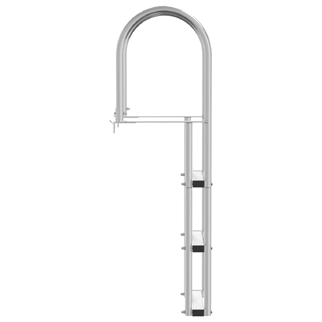 3-Traps Steigerladder Zilver 45 x 11,5 x 134 cm Aluminium is nu te koop bij PeponiXL, paradijselijk wonen!