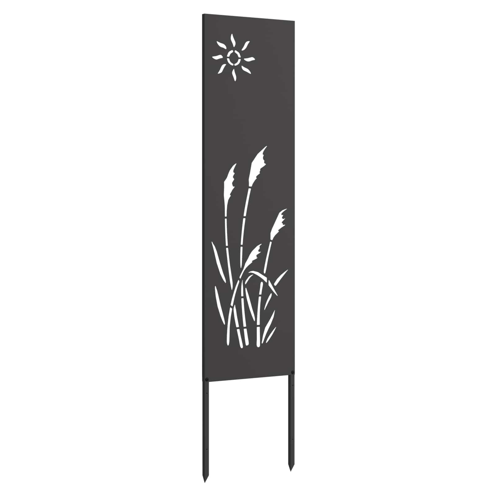 Tuin Privacy Screen Zwart 32 x 140 cm Koudgewalst staal is nu te koop bij PeponiXL, paradijselijk wonen!