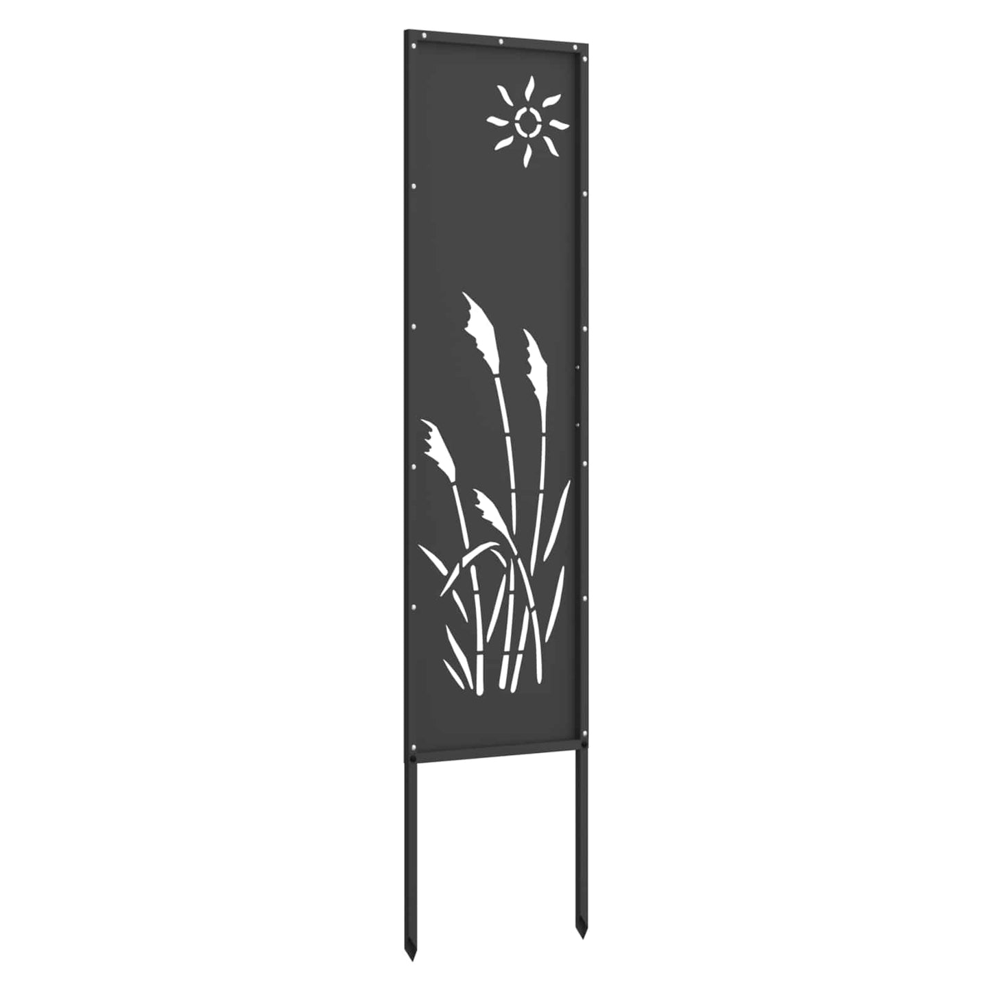 Tuin Privacy Screen Zwart 32 x 140 cm Koudgewalst staal is nu te koop bij PeponiXL, paradijselijk wonen!