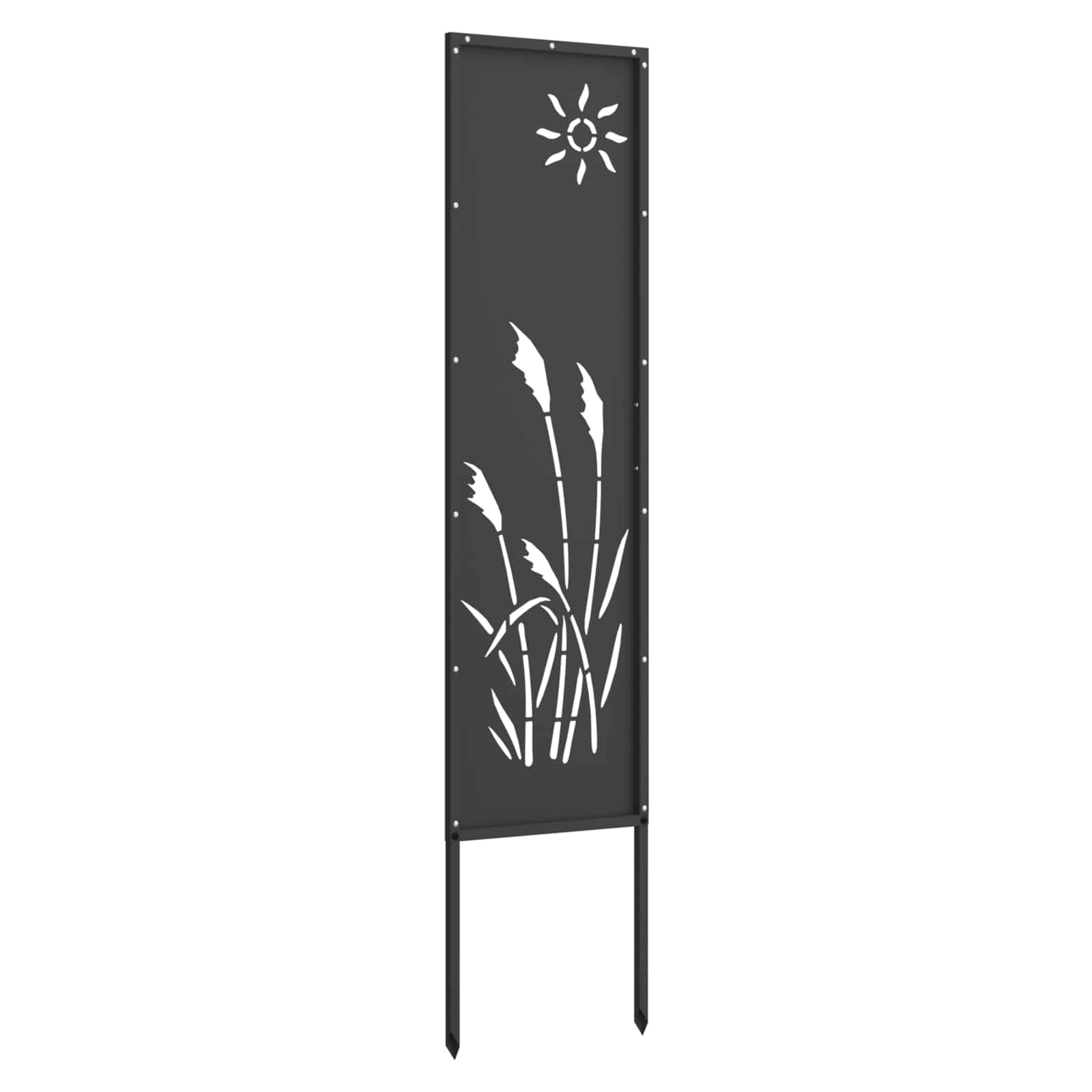 Tuin Privacy Screen Zwart 32 x 140 cm Koudgewalst staal is nu te koop bij PeponiXL, paradijselijk wonen!