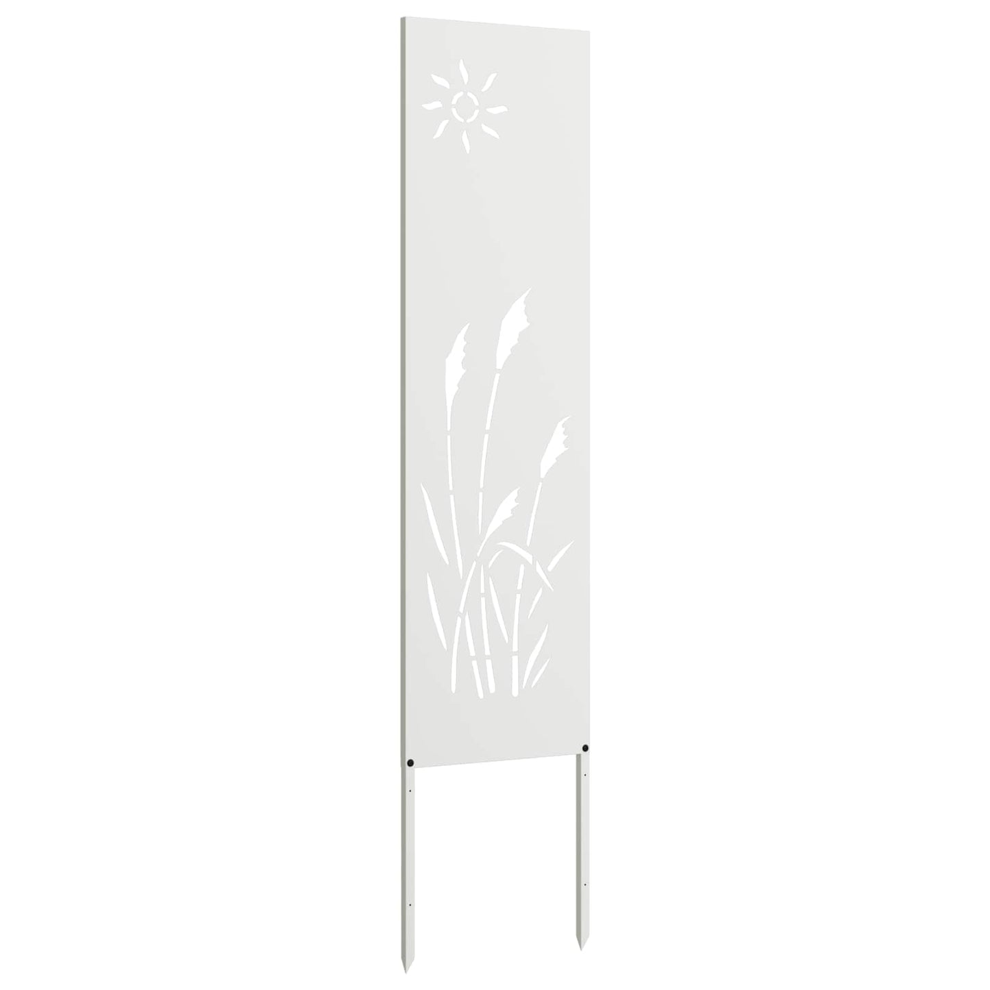 Tuin Privacy Screen Fretwerk Wit 32 x 140 cm Koudgewalst staal is nu te koop bij PeponiXL, paradijselijk wonen!