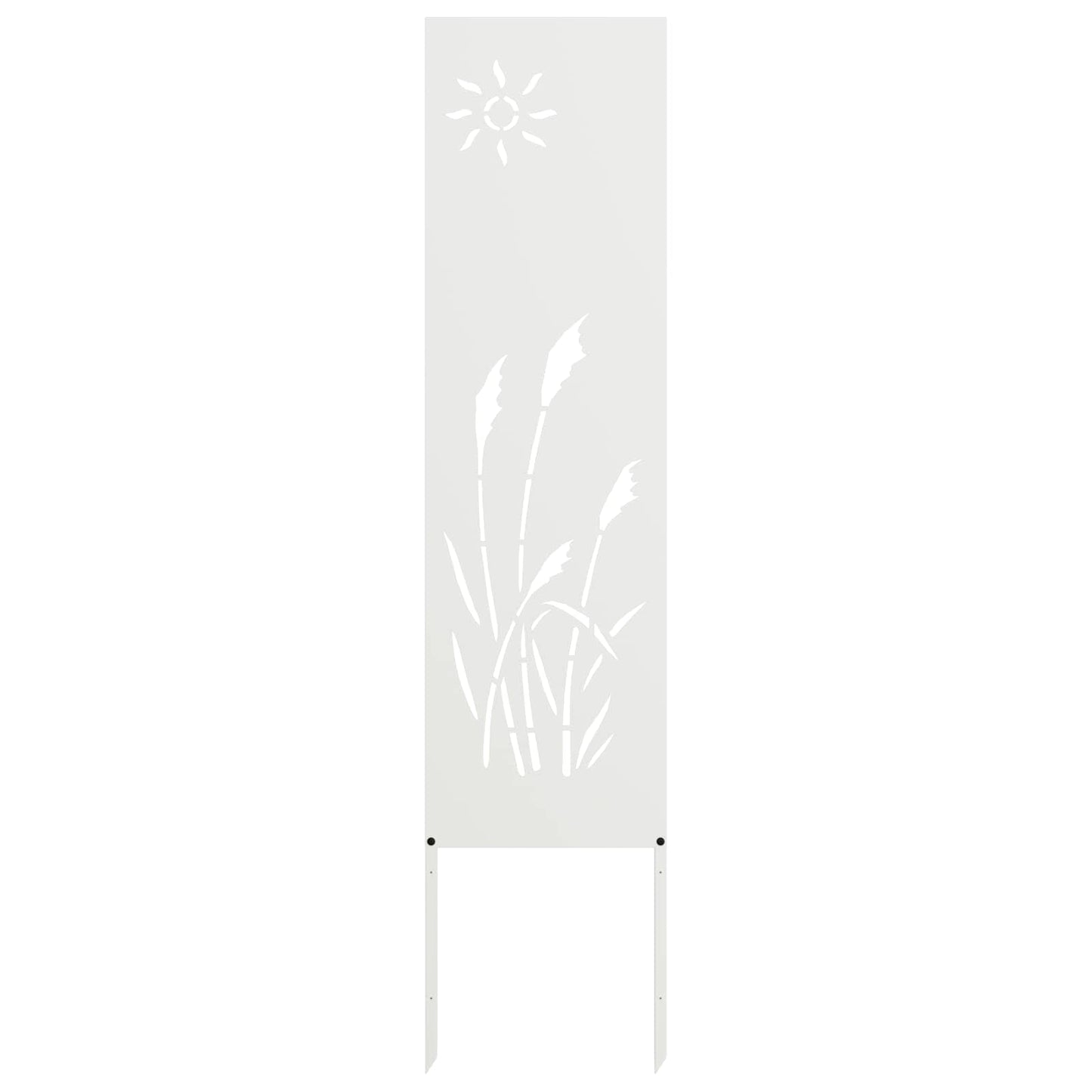 Tuin Privacy Screen Fretwerk Wit 32 x 140 cm Koudgewalst staal is nu te koop bij PeponiXL, paradijselijk wonen!