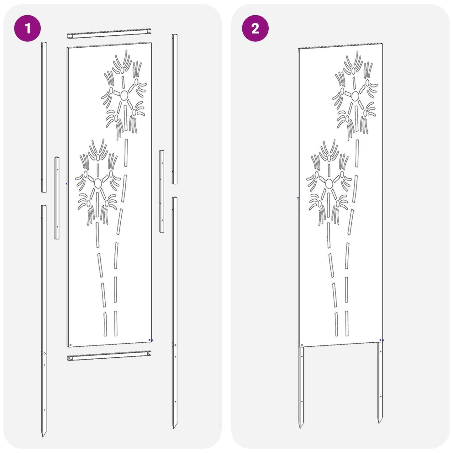 Tuin Privacy Screen Zwart 32 x 140 cm Koudgewalst staal is nu te koop bij PeponiXL, paradijselijk wonen!