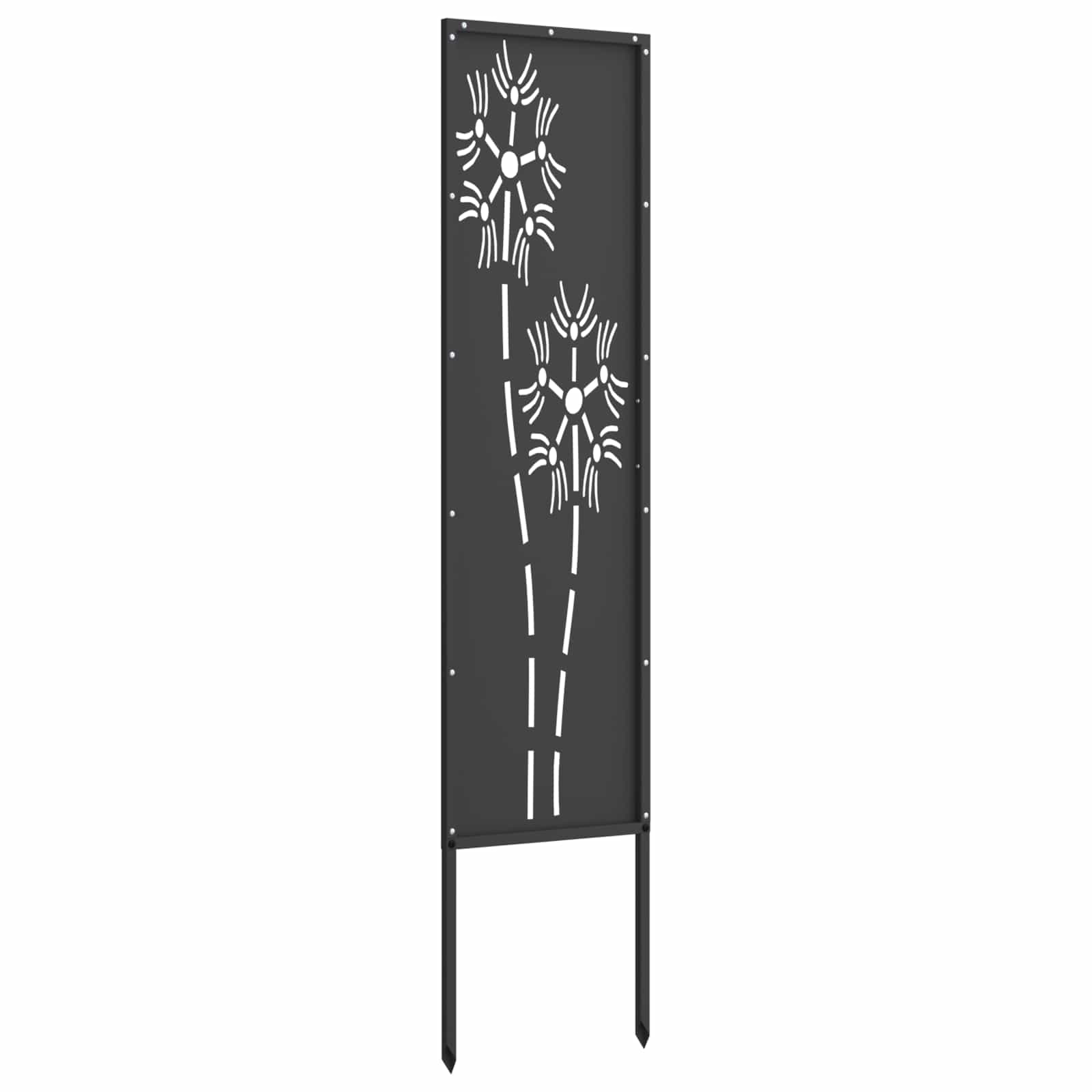 Tuin Privacy Screen Zwart 32 x 140 cm Koudgewalst staal is nu te koop bij PeponiXL, paradijselijk wonen!