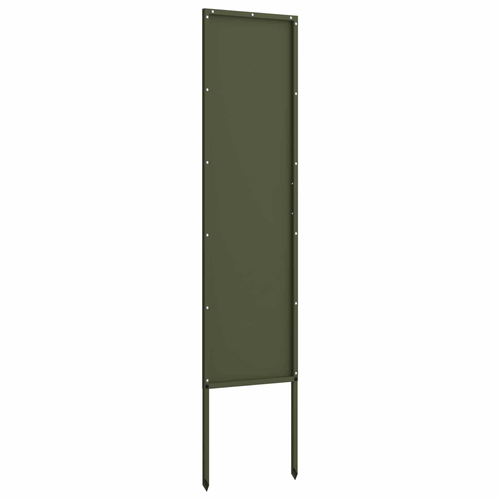 Tuin Privacy Screen Olijfgroen 32 x 140 cm Koudgewalst staal is nu te koop bij PeponiXL, paradijselijk wonen!