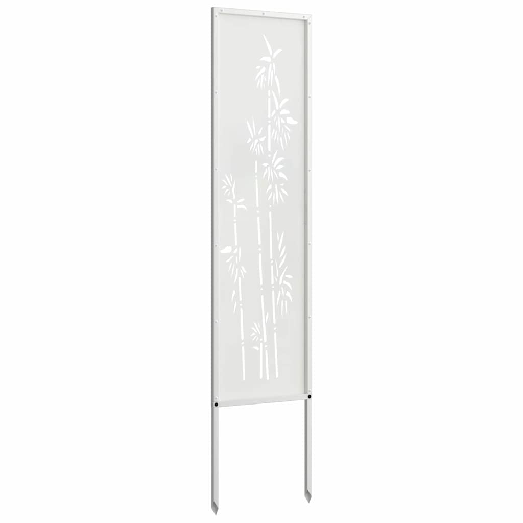 Tuin Privacy Screen Bloemen Wit 32 x 140 cm Koudgewalst staal is nu te koop bij PeponiXL, paradijselijk wonen!