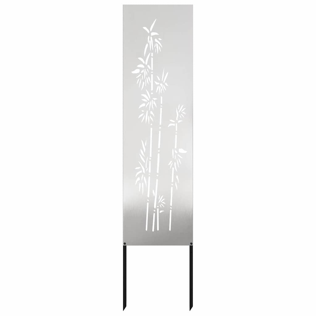 Tuin Privacy Screen Bloemen Zilver 32 x 140 cm Roestvrij staal is nu te koop bij PeponiXL, paradijselijk wonen!