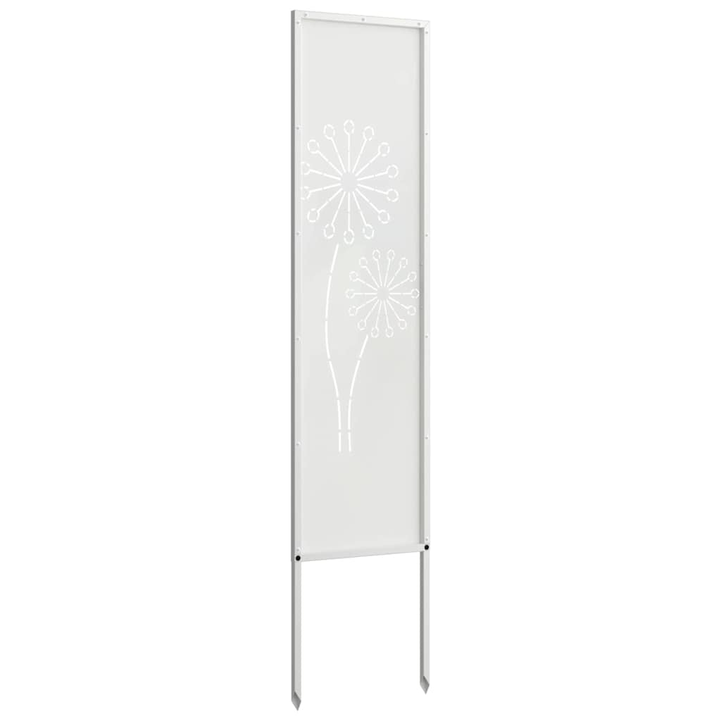 Tuin Privacy Screen Fretwerk Wit 32 x 140 cm Koudgewalst staal is nu te koop bij PeponiXL, paradijselijk wonen!