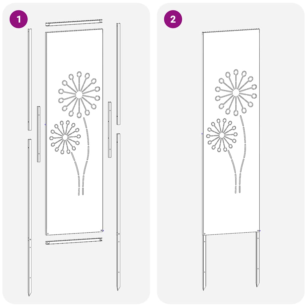 Tuin Privacy Screen Antraciet 32 x 140 cm Koudgewalst staal is nu te koop bij PeponiXL, paradijselijk wonen!