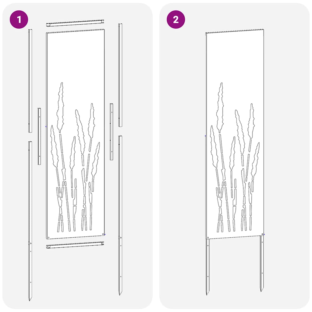 Tuin Privacy Screen Zwart 32 x 140 cm Koudgewalst staal is nu te koop bij PeponiXL, paradijselijk wonen!