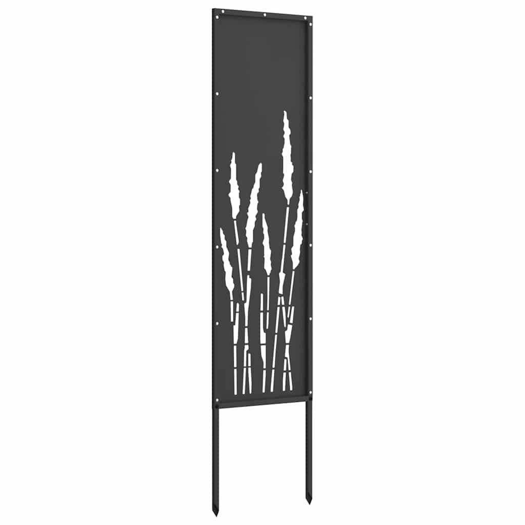 Tuin Privacy Screen Zwart 32 x 140 cm Koudgewalst staal is nu te koop bij PeponiXL, paradijselijk wonen!