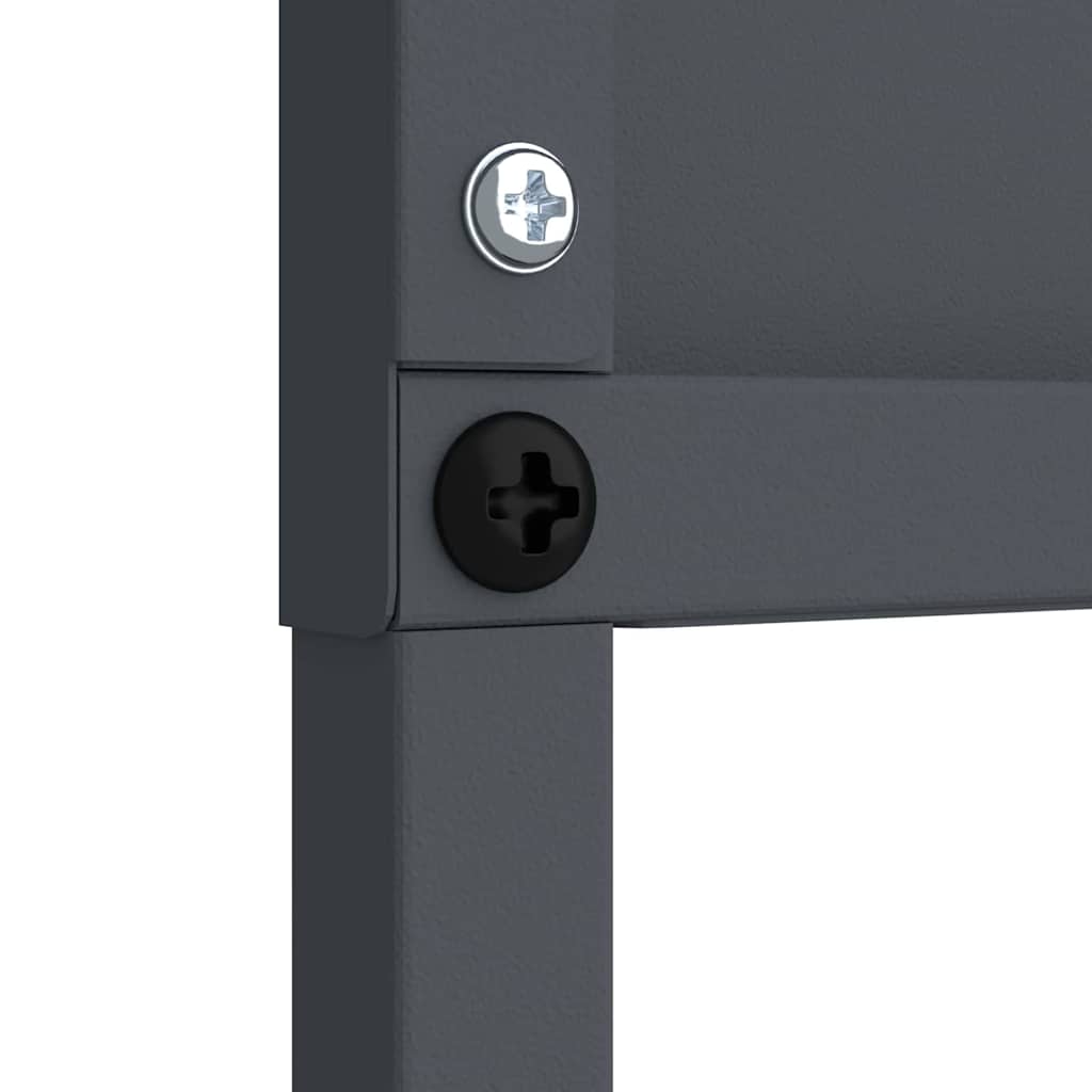 Tuin Privacy Screen Antraciet 32 x 140 cm Koudgewalst staal is nu te koop bij PeponiXL, paradijselijk wonen!