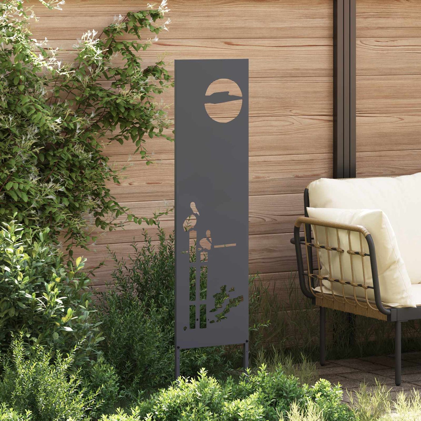 Tuin Privacy Screen Antraciet 32 x 140 cm Koudgewalst staal is nu te koop bij PeponiXL, paradijselijk wonen!
