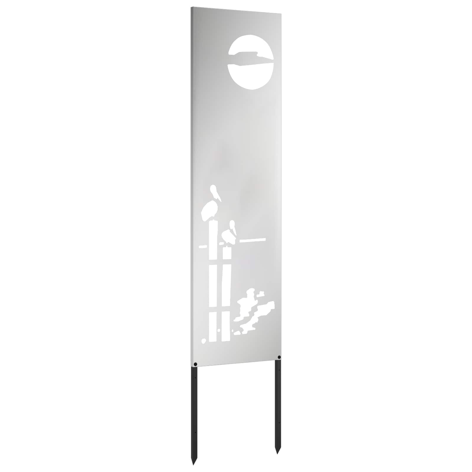 Tuin Privacy Screen Zilver 32 x 140 cm Gegalvaniseerd staal is nu te koop bij PeponiXL, paradijselijk wonen!