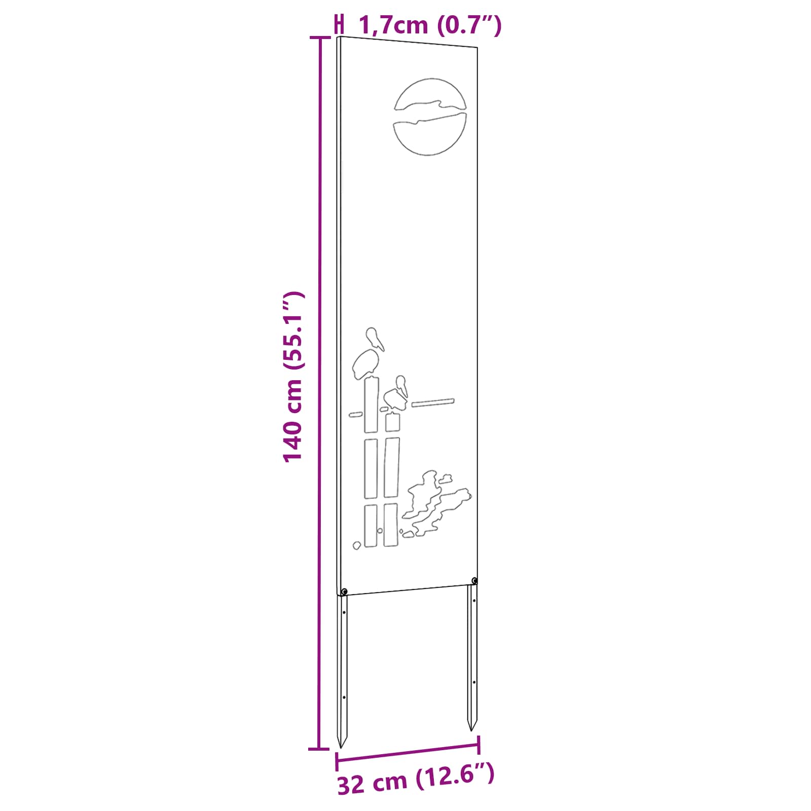 Tuin Privacy Screen Zilver 32 x 140 cm Gegalvaniseerd staal is nu te koop bij PeponiXL, paradijselijk wonen!
