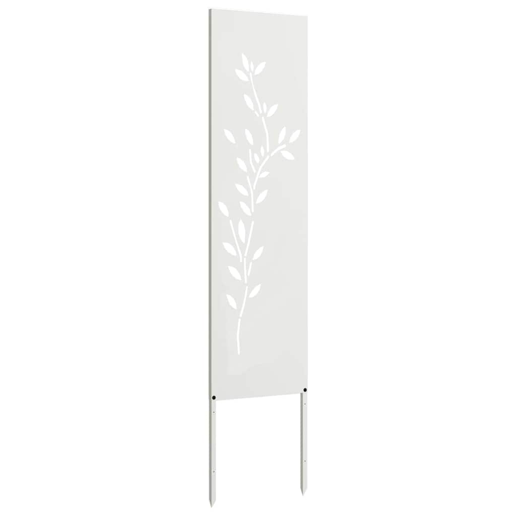 Tuin Privacy Screen Bloemen Wit 32 x 140 cm Koudgewalst staal is nu te koop bij PeponiXL, paradijselijk wonen!