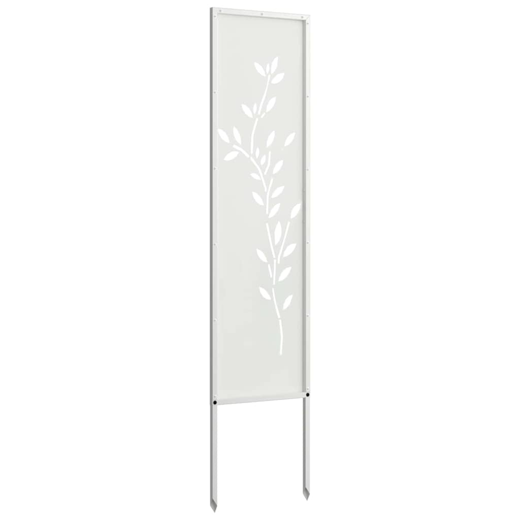 Tuin Privacy Screen Bloemen Wit 32 x 140 cm Koudgewalst staal is nu te koop bij PeponiXL, paradijselijk wonen!