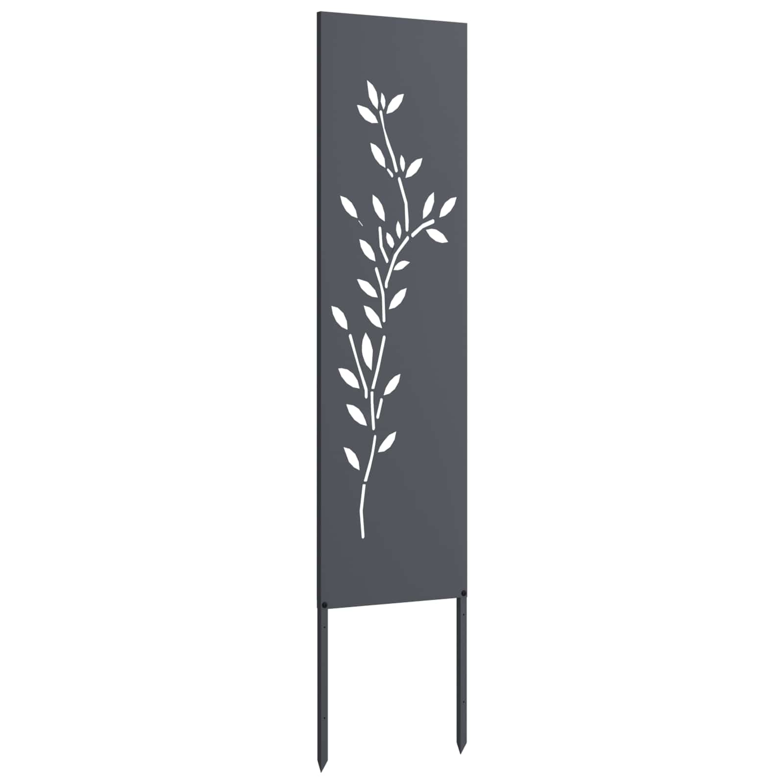 Tuin Privacy Screen Antraciet 32 x 140 cm Koudgewalst staal is nu te koop bij PeponiXL, paradijselijk wonen!