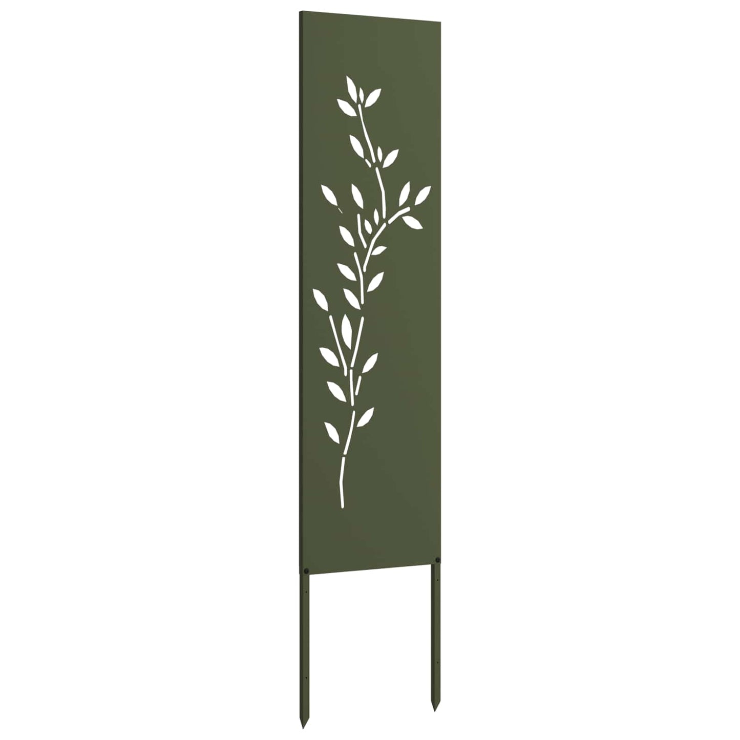 Tuin Privacy Screen Olijfgroen 32 x 140 cm Koudgewalst staal is nu te koop bij PeponiXL, paradijselijk wonen!