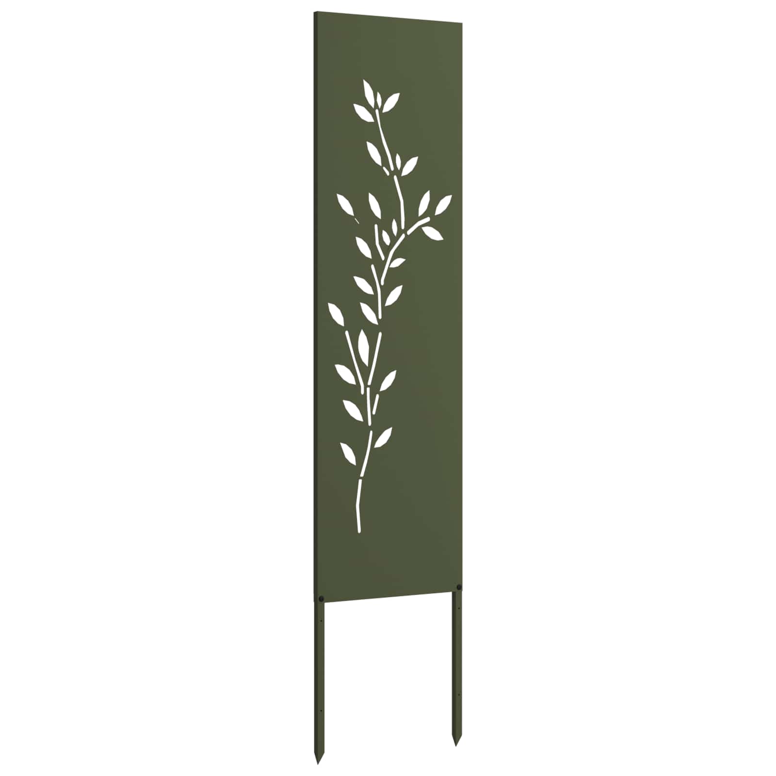 Tuin Privacy Screen Olijfgroen 32 x 140 cm Koudgewalst staal is nu te koop bij PeponiXL, paradijselijk wonen!