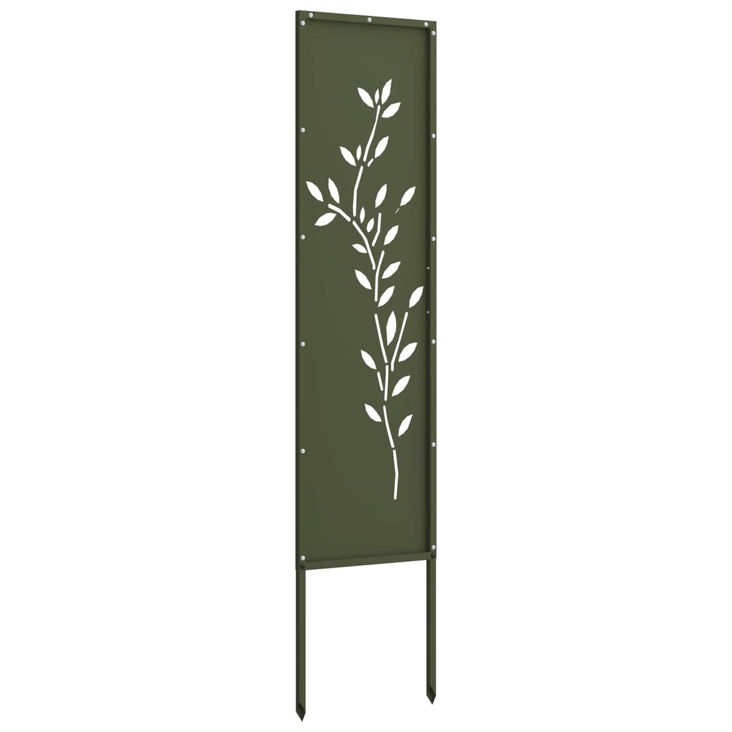 Tuin Privacy Screen Olijfgroen 32 x 140 cm Koudgewalst staal is nu te koop bij PeponiXL, paradijselijk wonen!