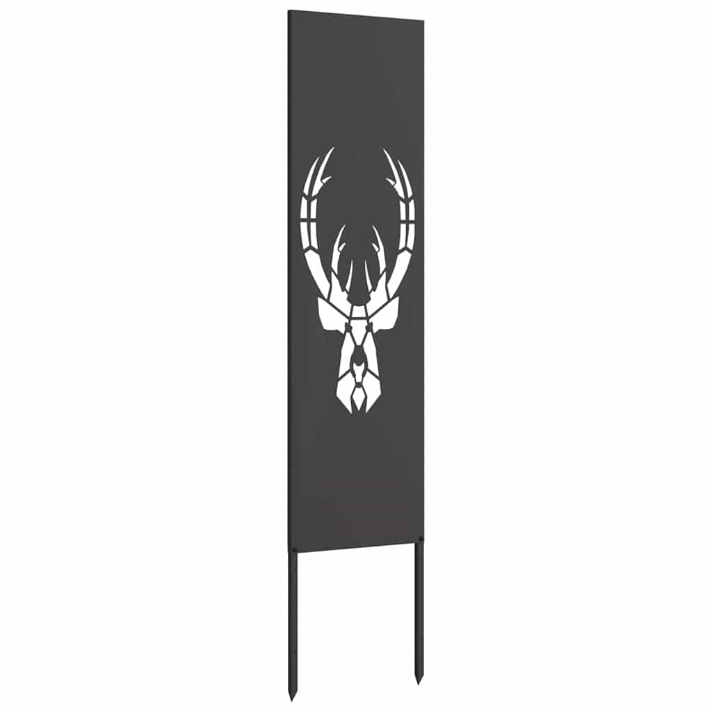 Tuin Privacy Screen Zwart 32 x 140 cm Koudgewalst staal is nu te koop bij PeponiXL, paradijselijk wonen!
