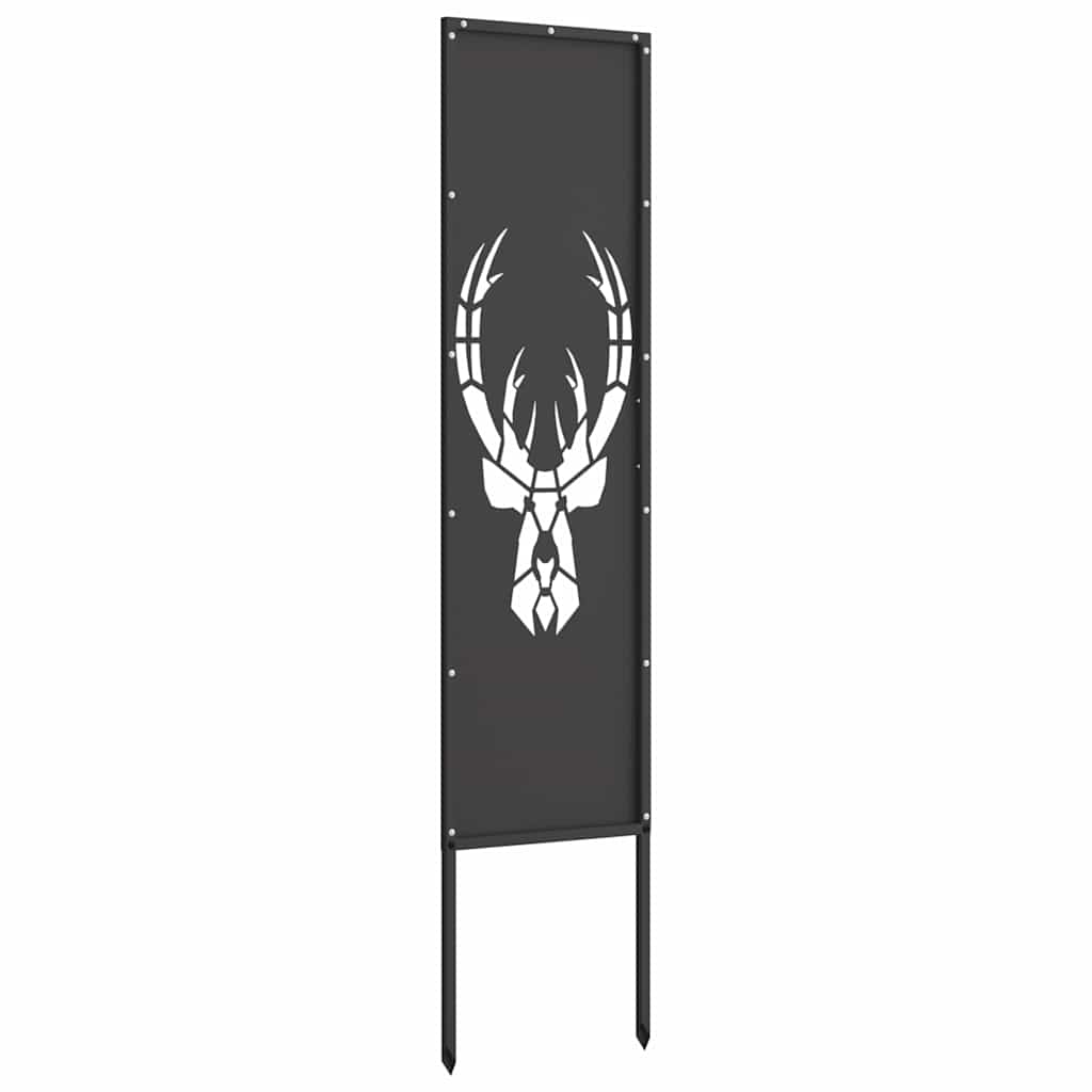 Tuin Privacy Screen Zwart 32 x 140 cm Koudgewalst staal is nu te koop bij PeponiXL, paradijselijk wonen!