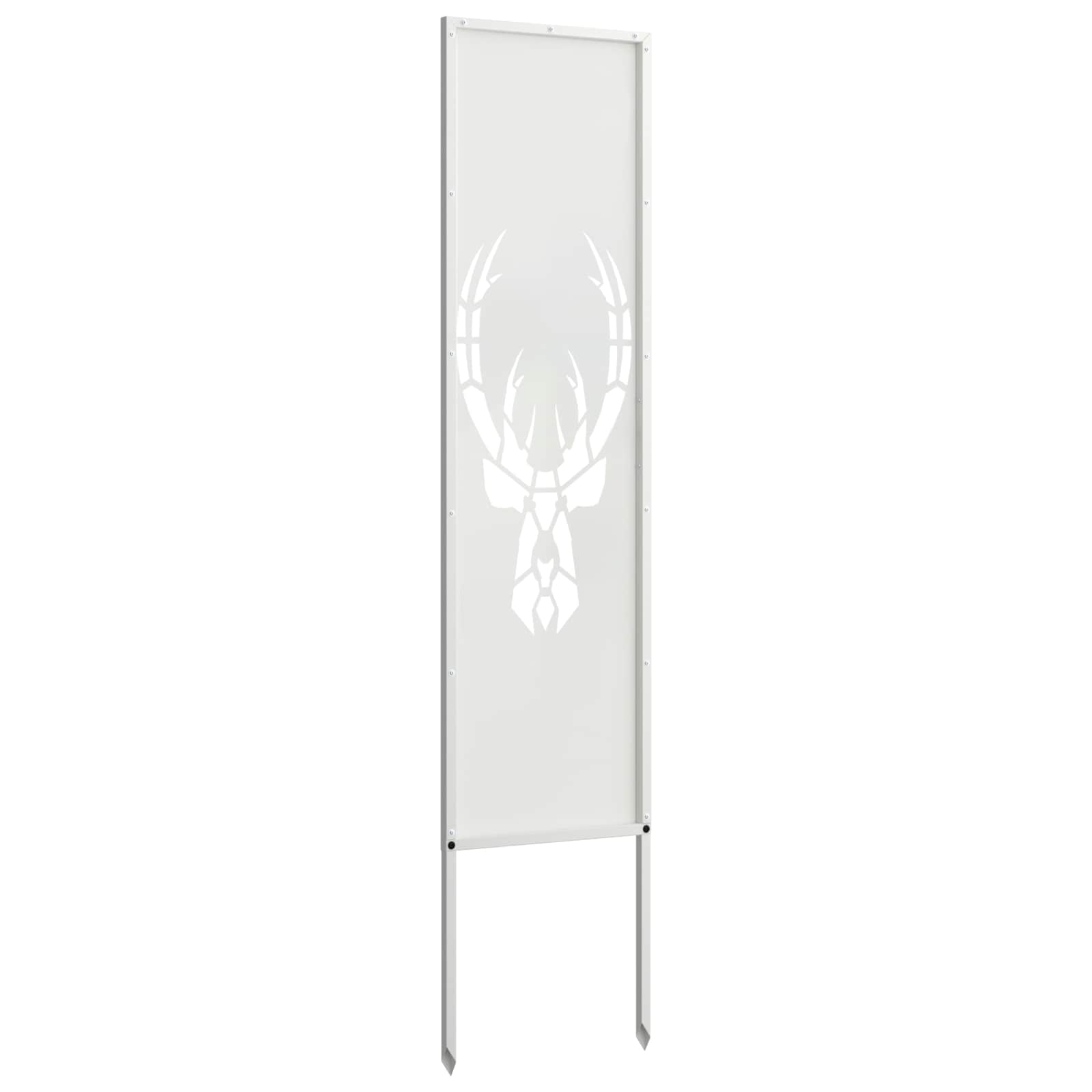 Tuin Privacy Screen Wit 32 x 140 cm Koudgewalst staal is nu te koop bij PeponiXL, paradijselijk wonen!