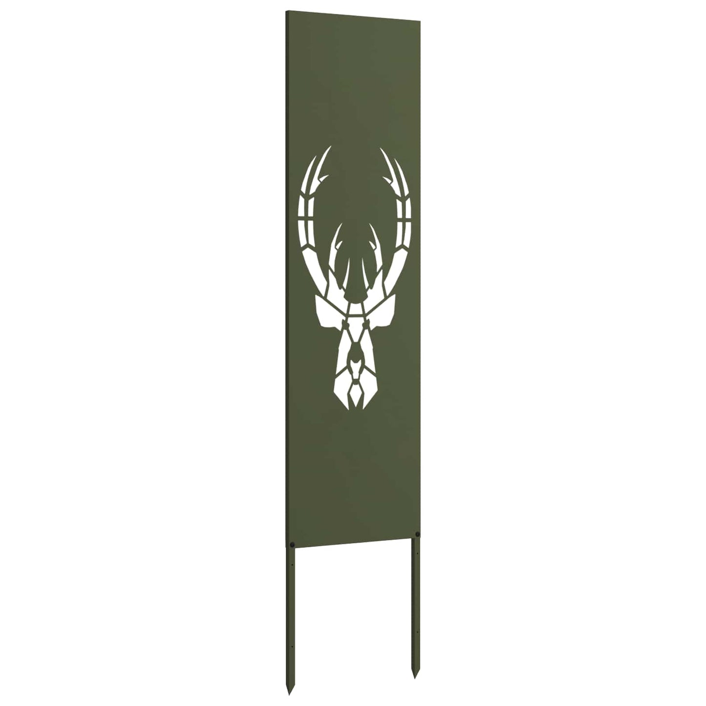 Tuin Privacy Screen Olijfgroen 32 x 140 cm Koudgewalst staal is nu te koop bij PeponiXL, paradijselijk wonen!