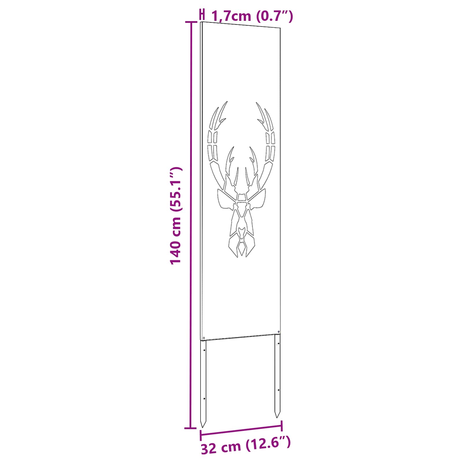 Tuin Privacy Screen Olijfgroen 32 x 140 cm Koudgewalst staal is nu te koop bij PeponiXL, paradijselijk wonen!