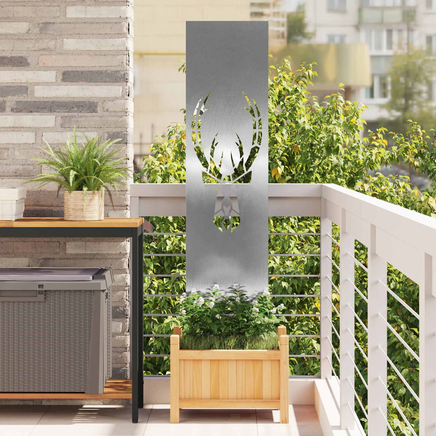 Tuin Privacy Screen Zilver 32 x 140 cm Roestvrij staal is nu te koop bij PeponiXL, paradijselijk wonen!