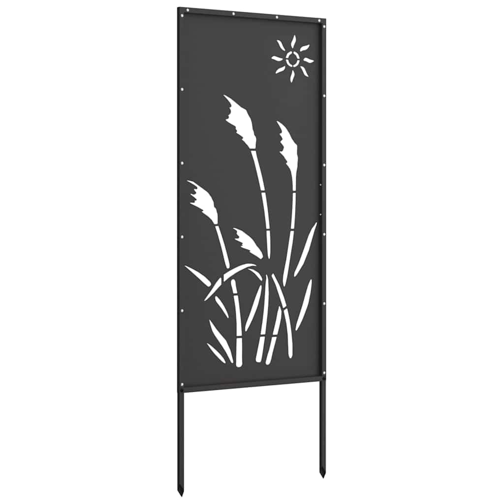 Tuin Privacy Screen Zwart 50 x 140 cm Koudgewalst staal is nu te koop bij PeponiXL, paradijselijk wonen!