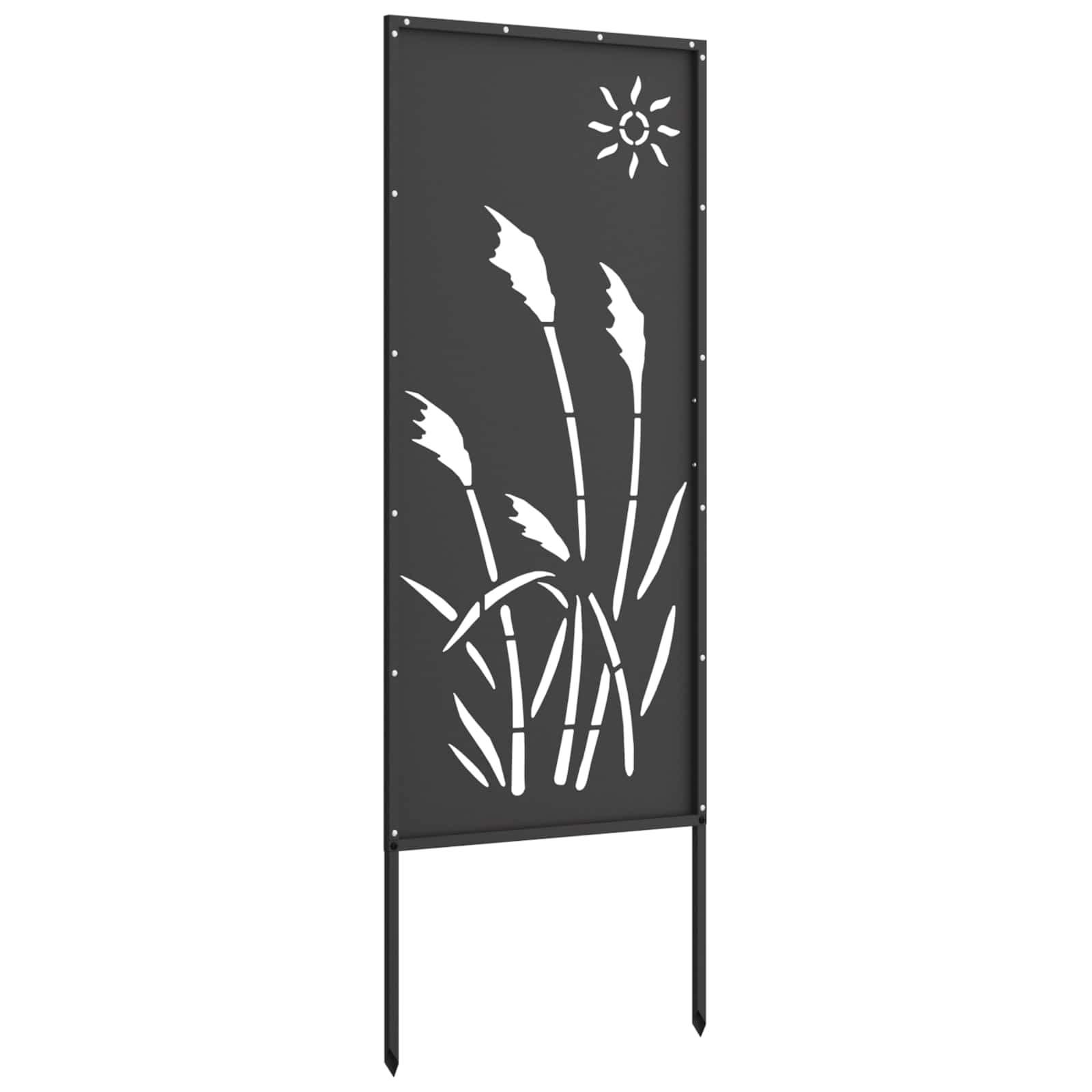 Tuin Privacy Screen Zwart 50 x 140 cm Koudgewalst staal is nu te koop bij PeponiXL, paradijselijk wonen!