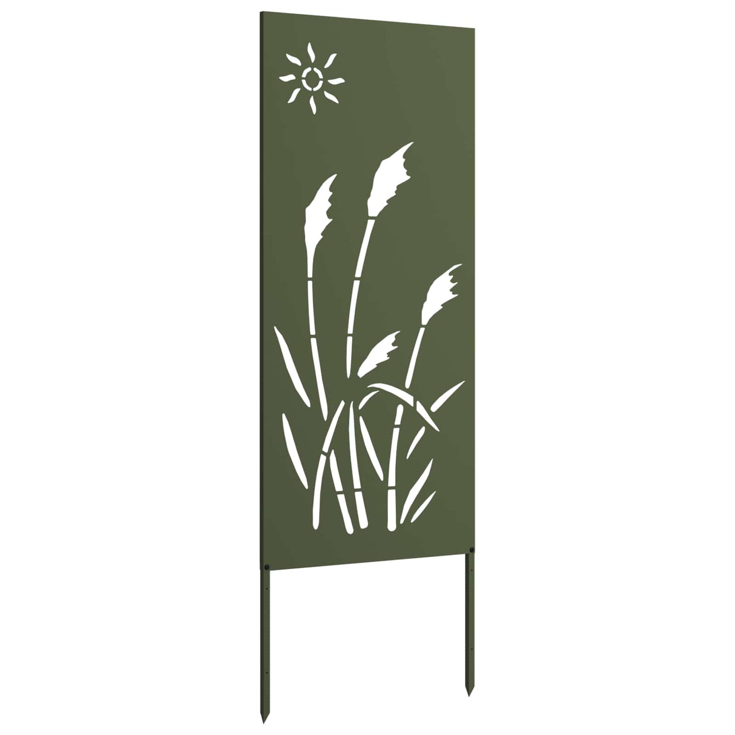 Tuin Privacy Screen Olijfgroen 50 x 140 cm Koudgewalst staal is nu te koop bij PeponiXL, paradijselijk wonen!