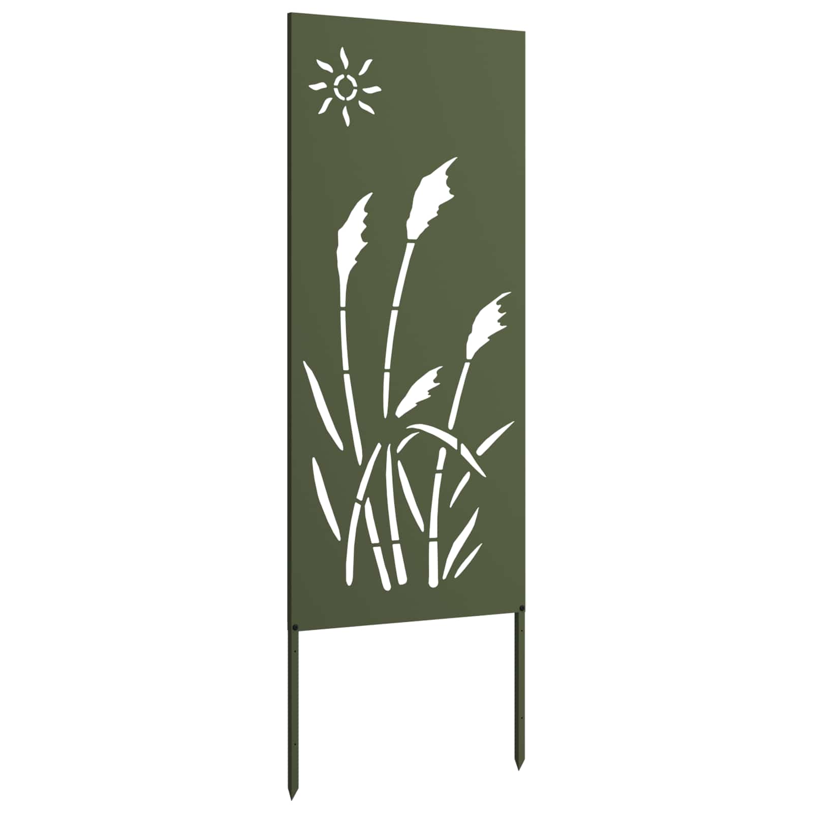 Tuin Privacy Screen Olijfgroen 50 x 140 cm Koudgewalst staal is nu te koop bij PeponiXL, paradijselijk wonen!