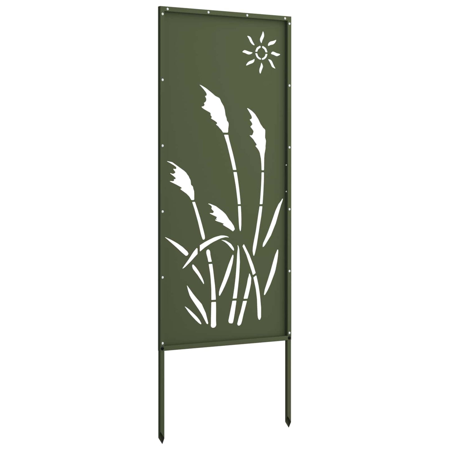 Tuin Privacy Screen Olijfgroen 50 x 140 cm Koudgewalst staal is nu te koop bij PeponiXL, paradijselijk wonen!
