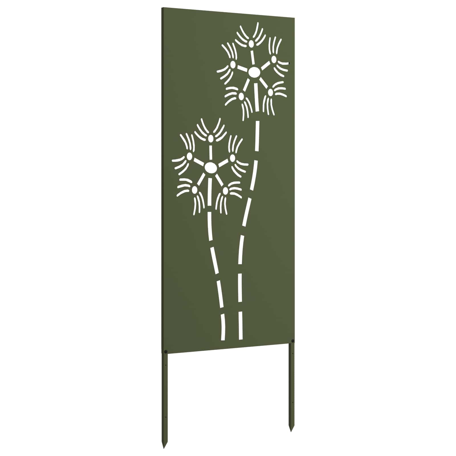 Tuin Privacy Screen Olijfgroen 50 x 140 cm Koudgewalst staal is nu te koop bij PeponiXL, paradijselijk wonen!