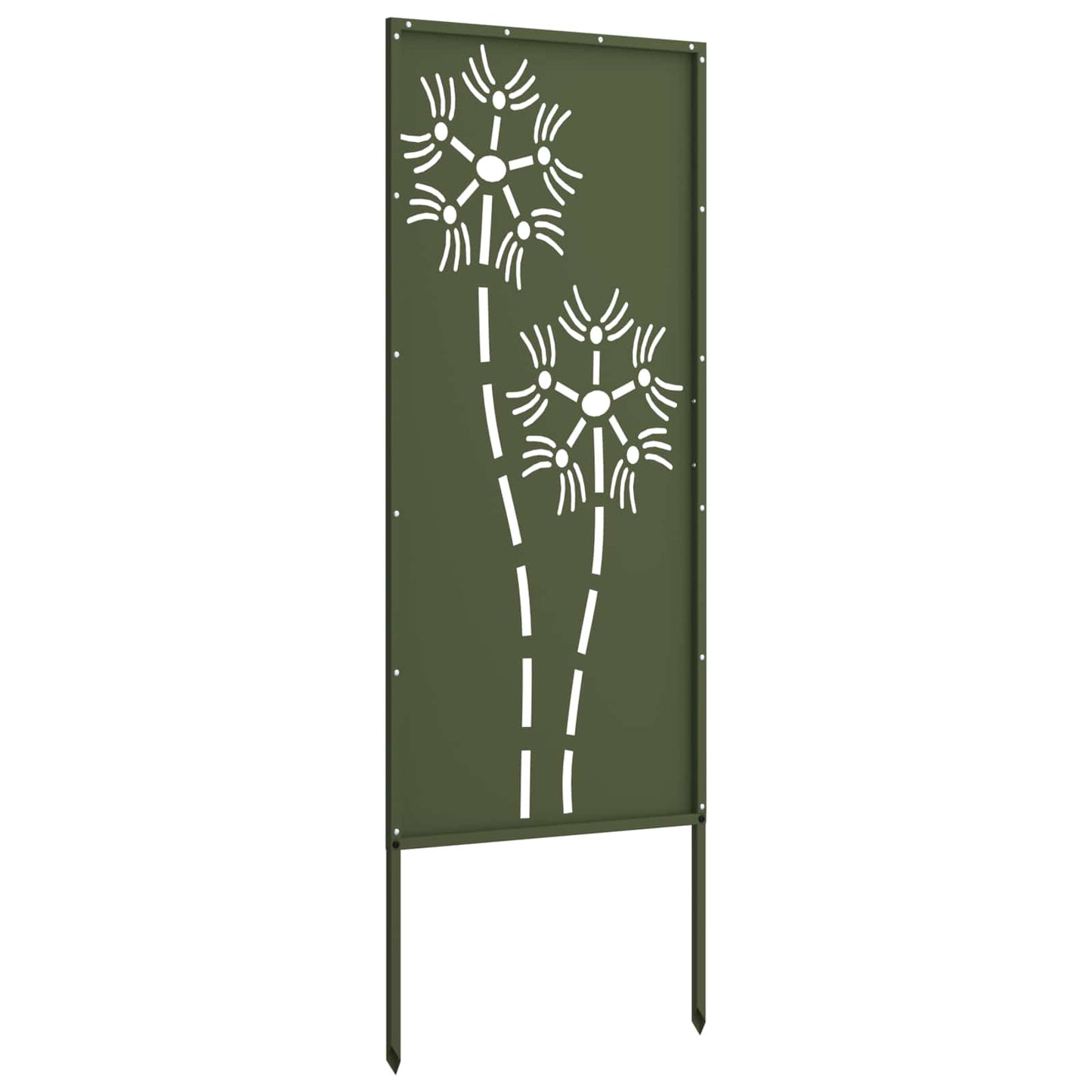 Tuin Privacy Screen Olijfgroen 50 x 140 cm Koudgewalst staal is nu te koop bij PeponiXL, paradijselijk wonen!