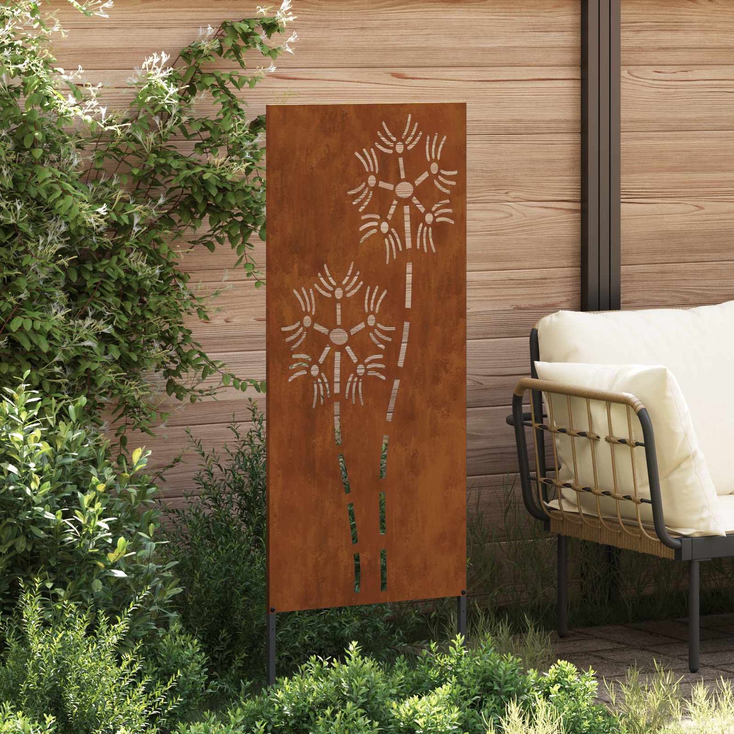 Tuin Privacy Screen Fretwerk Roestig 50 x 140 cm Cortenstaal is nu te koop bij PeponiXL, paradijselijk wonen!
