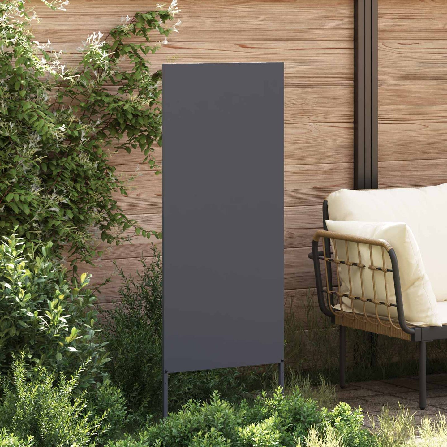Tuin Privacy Screen Antraciet 50 x 140 cm Koudgewalst staal is nu te koop bij PeponiXL, paradijselijk wonen!