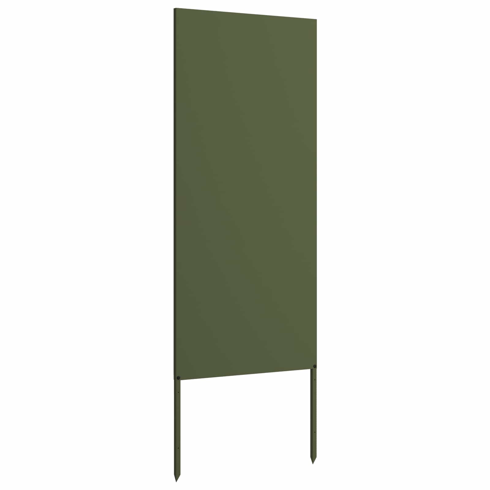 Tuin Privacy Screen Olijfgroen 50 x 140 cm Koudgewalst staal is nu te koop bij PeponiXL, paradijselijk wonen!