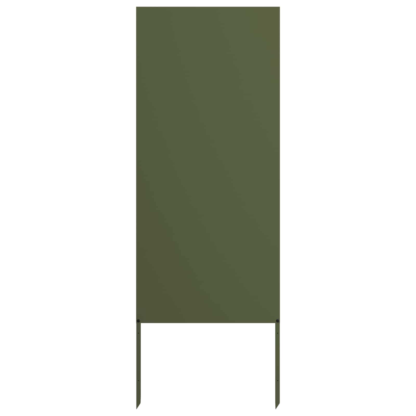 Tuin Privacy Screen Olijfgroen 50 x 140 cm Koudgewalst staal is nu te koop bij PeponiXL, paradijselijk wonen!