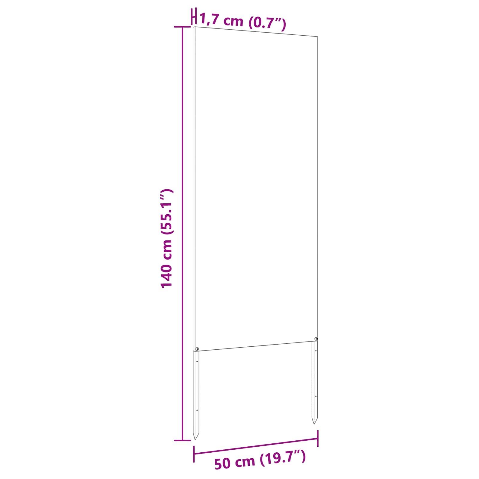 Tuin Privacy Screen Olijfgroen 50 x 140 cm Koudgewalst staal is nu te koop bij PeponiXL, paradijselijk wonen!