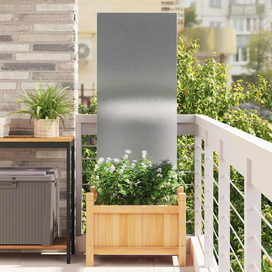 Tuin Privacy Screen Fretwerk Zilver 50 x 140 cm Roestvrij staal is nu te koop bij PeponiXL, paradijselijk wonen!