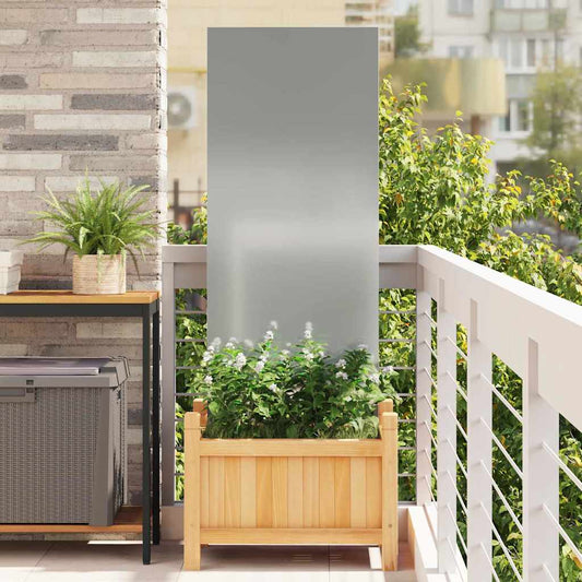 Tuin Privacy Screen Zilver 50 x 140 cm Gegalvaniseerd staal is nu te koop bij PeponiXL, paradijselijk wonen!