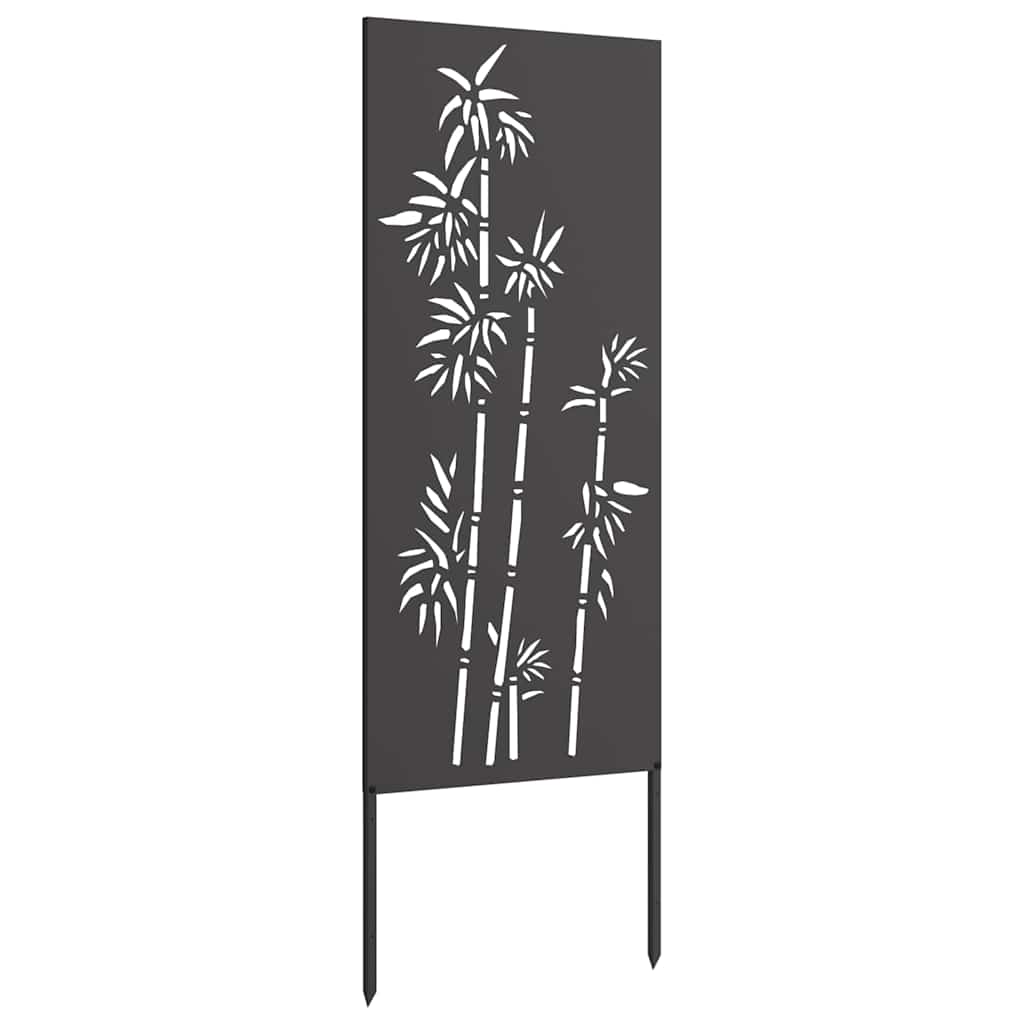 Tuin Privacy Screen Bloemen Zwart 50 x 140 cm Koudgewalst staal is nu te koop bij PeponiXL, paradijselijk wonen!