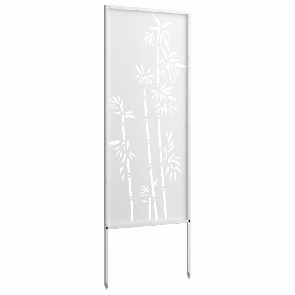 Tuin Privacy Screen Bloemen Wit 50 x 140 cm Koudgewalst staal is nu te koop bij PeponiXL, paradijselijk wonen!