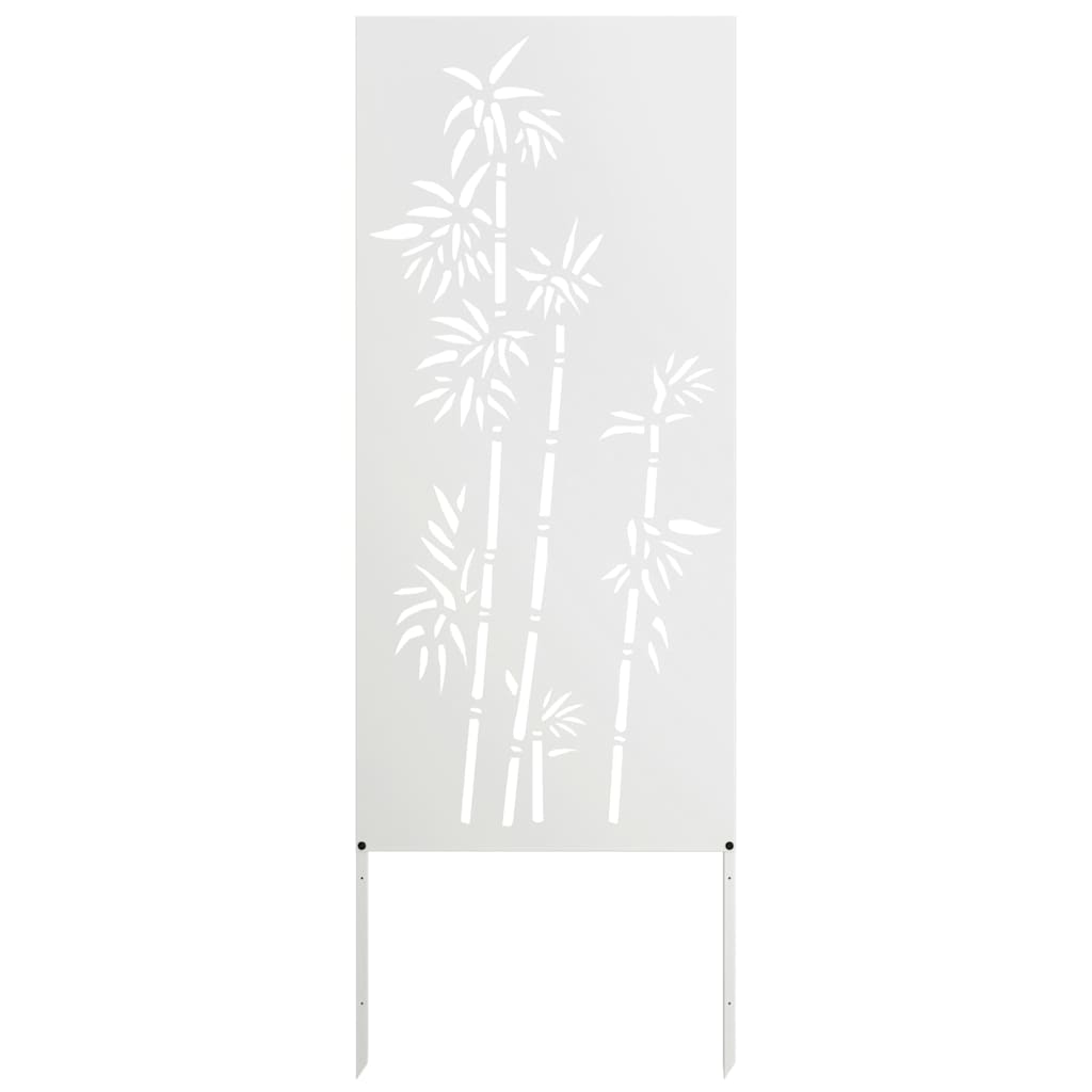 Tuin Privacy Screen Bloemen Wit 50 x 140 cm Koudgewalst staal is nu te koop bij PeponiXL, paradijselijk wonen!