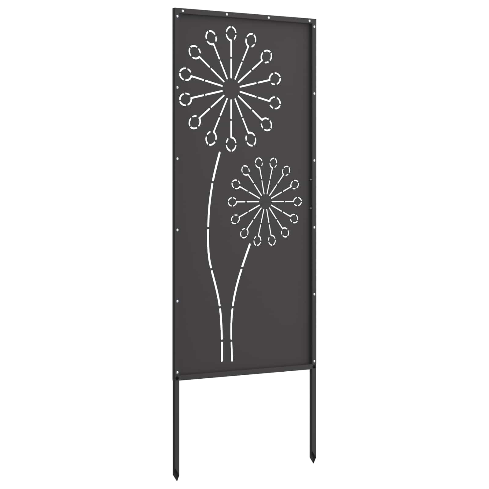 Tuin Privacy Screen Zwart 50 x 140 cm Koudgewalst staal is nu te koop bij PeponiXL, paradijselijk wonen!